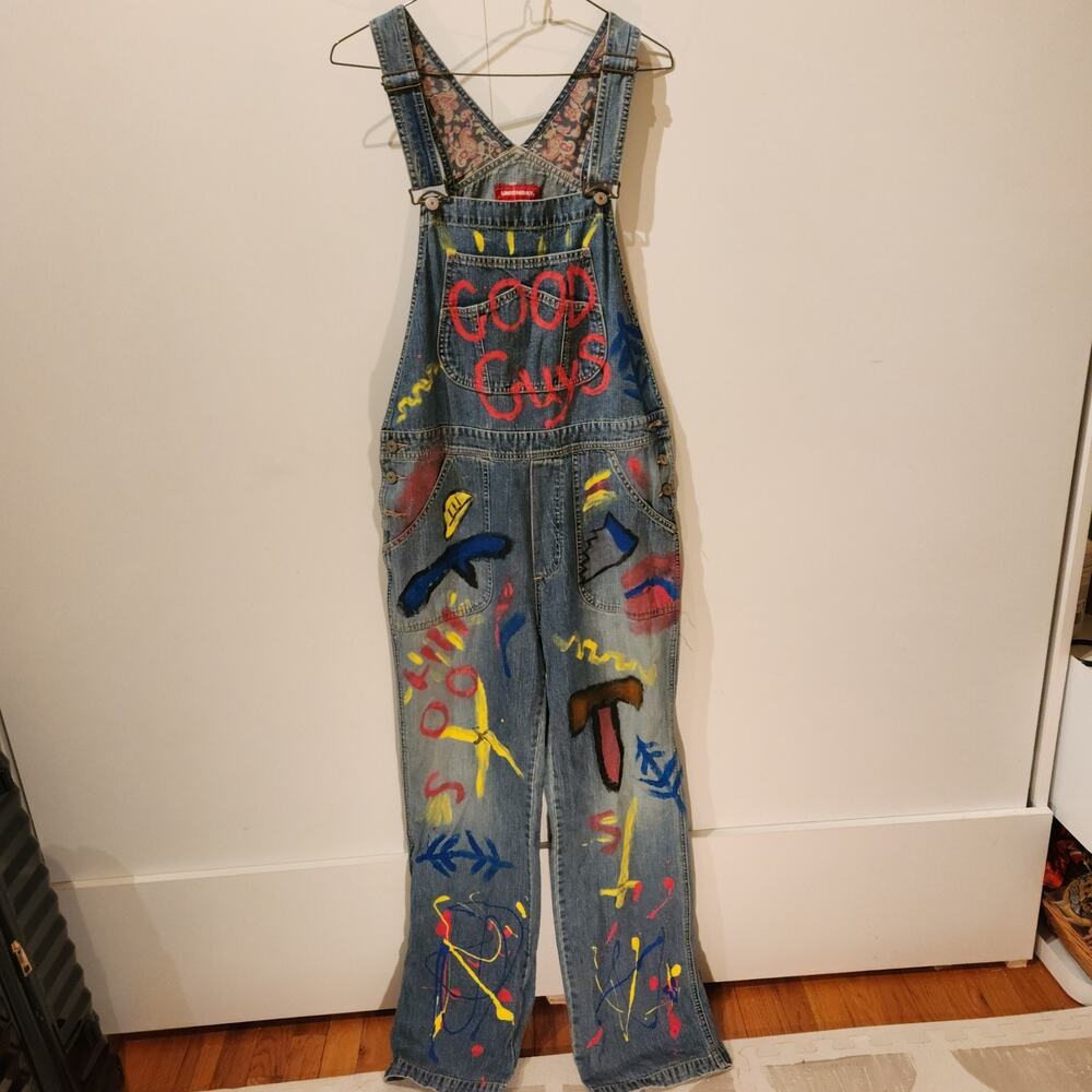 Men's DIY Child's Play 2 Chucky Good Guy Costume Overalls Union Bay Sz Large - Picture 2 of 8